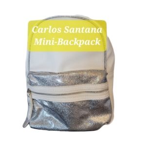 Carlos Santana Novelty BackPack white silver
